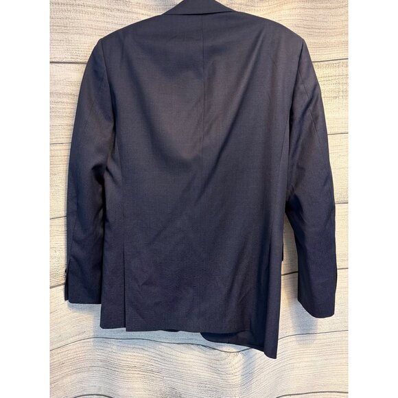 Calvin Klein Mens Extreme Slim Fit Navy Blazer Jacket 100% Wool 36R - Picture 2 of 4